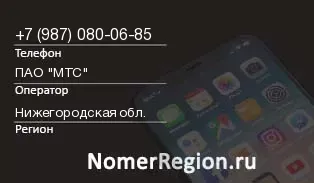 Кто звонил с 9870800685 - регион и оператор